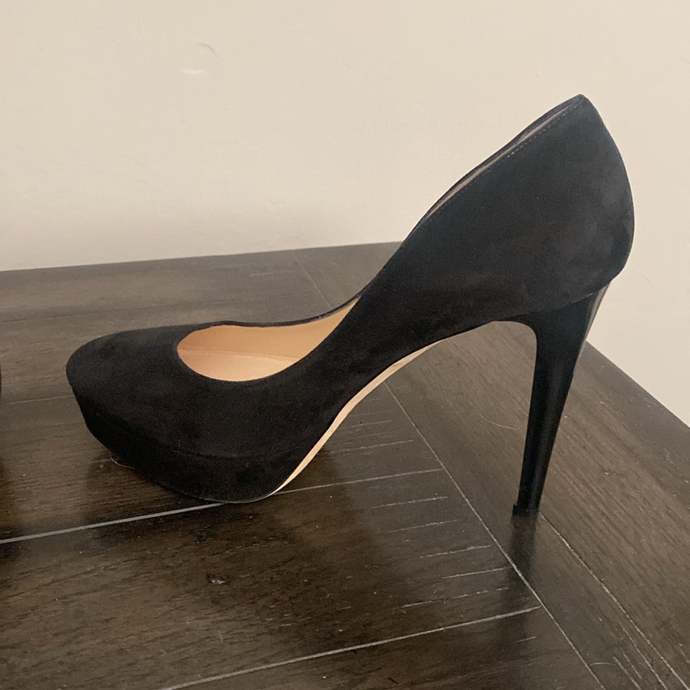 Jimmy Choo Black Heels Classic Suede Pumps - Picture 4 of 8